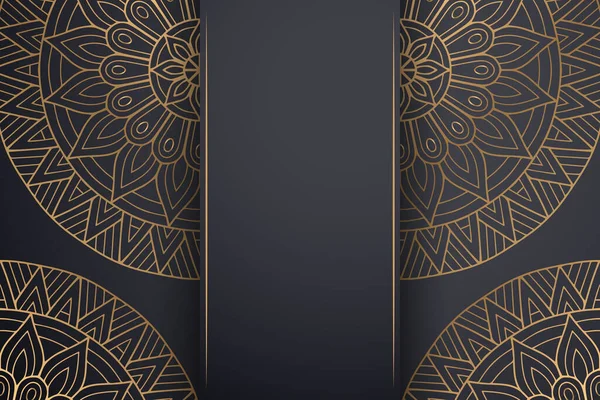 Luxe Ornamentale Mandala Ontwerp Achtergrond Goud Kleur Vector — Stockvector
