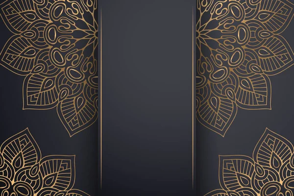 Luxe Ornamentale Mandala Ontwerp Achtergrond Goud Kleur Vector — Stockvector