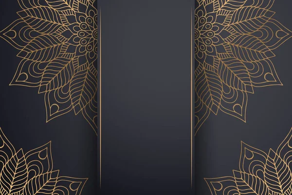 Luxus Ornamentalen Mandala Design Hintergrund Gold Farbvektor — Stockvektor