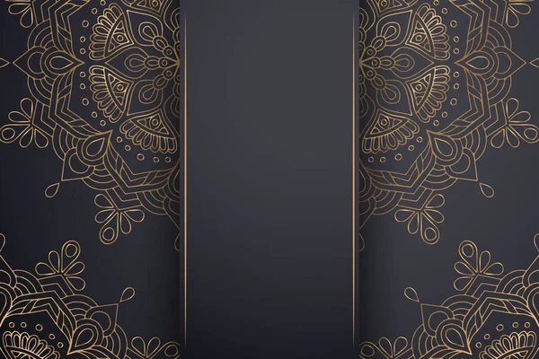 Luxe Ornamentale Mandala Ontwerp Achtergrond Goud Kleur Vector — Stockvector