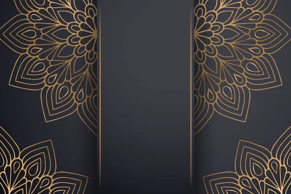 Luxe Ornamentale Mandala Ontwerp Achtergrond Goud Kleur Vector — Stockvector