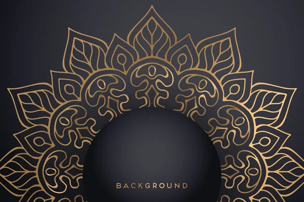Πολυτελές Διακοσμητικό Mandala Σχεδιασμό Φόντο Χρυσό Χρώμα Διάνυσμα — Διανυσματικό Αρχείο