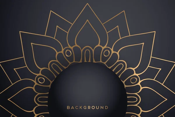 Πολυτελές Διακοσμητικό Mandala Σχεδιασμό Φόντο Χρυσό Χρώμα Διάνυσμα — Διανυσματικό Αρχείο