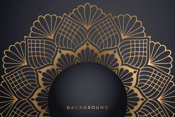 Fondo Diseño Mandala Ornamental Lujo Vector Color Oro — Vector de stock