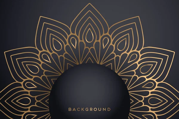 Luxusní Dekorativní Mandala Design Pozadí Zlaté Barvě Vektor — Stockový vektor
