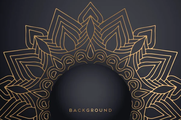 Luxus Ornamentalen Mandala Design Hintergrund Gold Farbvektor — Stockvektor