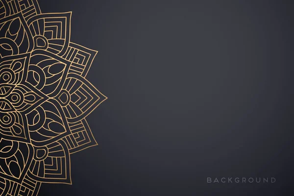 Fondo Diseño Mandala Ornamental Lujo Vector Color Oro — Vector de stock