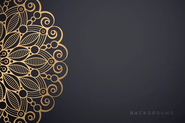 Роскошные Декоративные Мандала Дизайн Фона Золотом Цвете Вектор — стоковый вектор