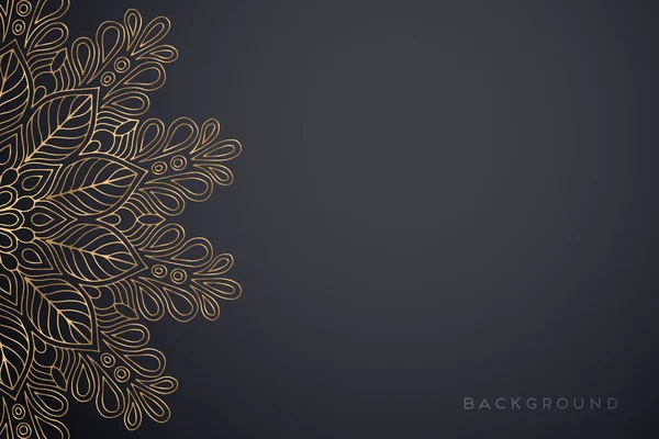 Fondo Diseño Mandala Ornamental Lujo Vector Color Oro — Vector de stock