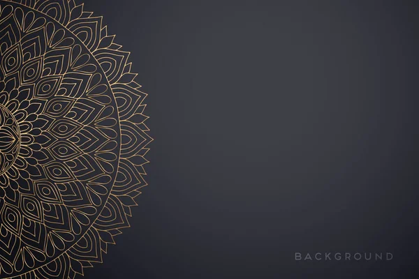 Altın rengi vektör olarak lüks mandala tasarımı