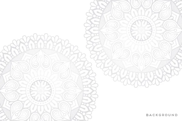 豪華な装飾マンダラのデザインの背景金の色ベクトル — ストックベクタ