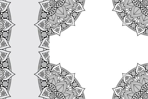 Mandala Süs Şablonu Eski Dekoratif Unsurlar Arka Planı — Stok Vektör