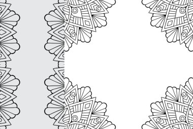 Mandala Süs Şablonu. Eski dekoratif unsurlar arka planı