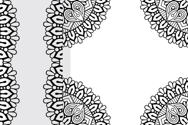 Mandala Süs Şablonu Eski Dekoratif Unsurlar Arka Planı — Stok Vektör