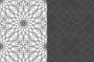 Mandala Süs Şablonu. Eski dekoratif unsurlar arka planı