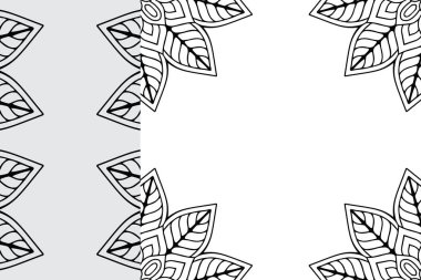 Mandala Süs Şablonu. Eski dekoratif unsurlar arka planı