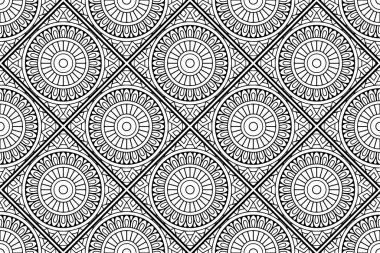 Mandala Süs Şablonu. Eski dekoratif unsurlar arka planı