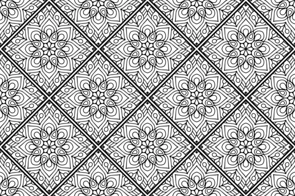 曼荼羅の装飾パターン ヴィンテージ装飾要素の背景 — ストックベクタ
