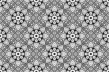 Mandala Süs Şablonu. Eski dekoratif unsurlar arka planı