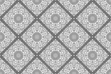 Mandala Süs Şablonu. Eski dekoratif unsurlar arka planı