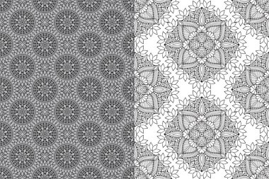 Mandala Süs Şablonu. Eski dekoratif unsurlar arka planı