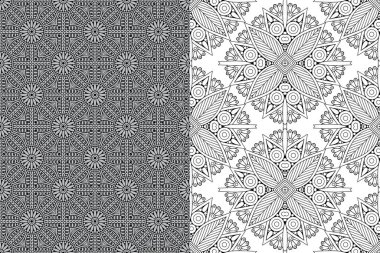 Mandala Süs Şablonu. Eski dekoratif unsurlar arka planı