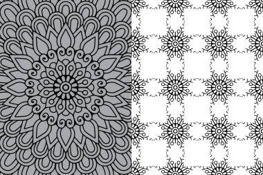 Mandala Süs Şablonu. Eski dekoratif unsurlar arka planı