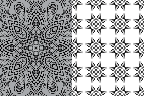 Mandala Ornament Vzor Ročník Dekorativní Prvky Pozadí — Stockový vektor