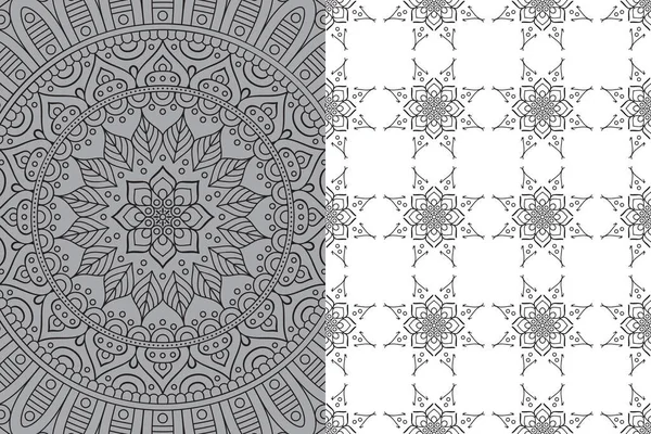 Padrão Ornamento Mandala Vintage Elementos Decorativos Fundo — Vetor de Stock