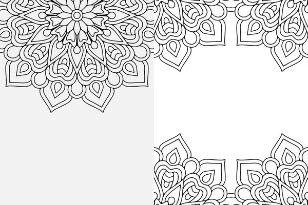 Mandala Ornament Vzor Ročník Dekorativní Prvky Pozadí — Stockový vektor