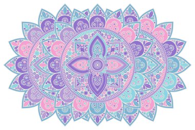 Mandala ile süslenmiş güzel bir kart. Vektör içinde yapılan geometrik daire ögesi