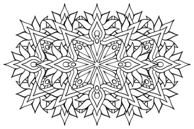 Mandala ile süslenmiş güzel bir kart. Vektör içinde yapılan geometrik daire ögesi