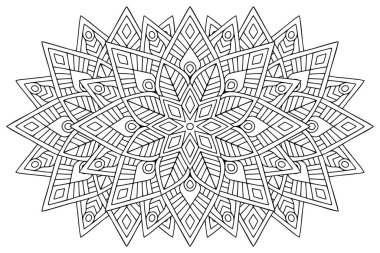 Mandala ile süslenmiş güzel bir kart. Vektör içinde yapılan geometrik daire ögesi