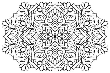 Mandala ile süslenmiş güzel bir kart. Vektör içinde yapılan geometrik daire ögesi