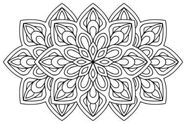 Mandala ile süslenmiş güzel bir kart. Vektör içinde yapılan geometrik daire ögesi