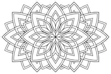 Mandala ile süslenmiş güzel bir kart. Vektör içinde yapılan geometrik daire ögesi