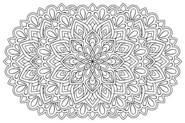 Mandala ile süslenmiş güzel bir kart. Vektör içinde yapılan geometrik daire ögesi