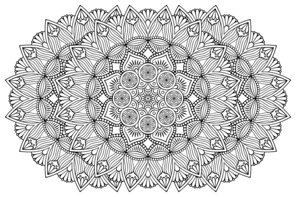 Ornament Mooie Kaart Met Mandala Geometrische Cirkel Element Gemaakt Vector — Stockvector