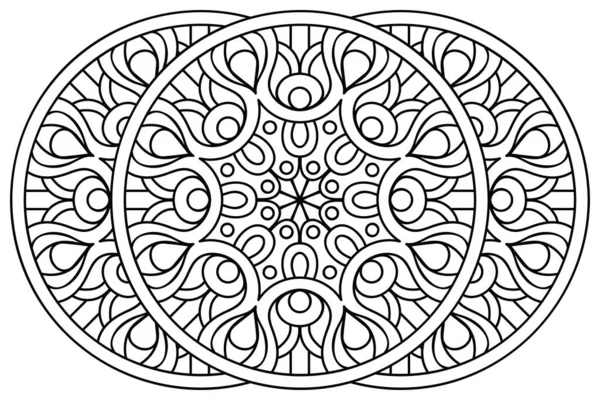 Ornament Mooie Kaart Met Mandala Geometrische Cirkel Element Gemaakt Vector — Stockvector