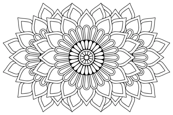 Ornament Mooie Kaart Met Mandala Geometrische Cirkel Element Gemaakt Vector — Stockvector