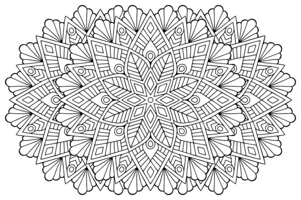 Adorno Hermosa Tarjeta Con Mandala Elemento Geométrico Del Círculo Hecho — Vector de stock