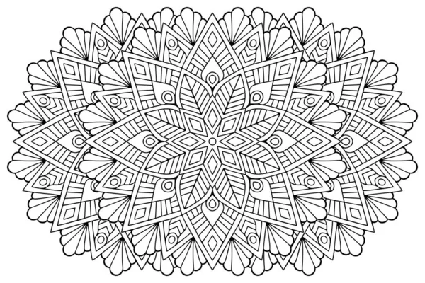 Ornament Schöne Karte Mit Mandala Geometrisches Kreiselement Vektor — Stockvektor