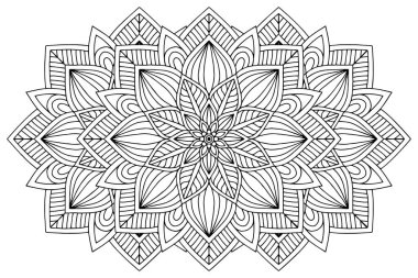 Mandala ile süslenmiş güzel bir kart. Vektör içinde yapılan geometrik daire ögesi