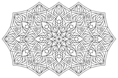 Mandala ile süslenmiş güzel bir kart. Vektör içinde yapılan geometrik daire ögesi