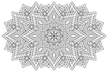 Mandala ile süslenmiş güzel bir kart. Vektör içinde yapılan geometrik daire ögesi