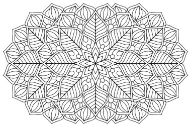 Mandala ile süslenmiş güzel bir kart. Vektör içinde yapılan geometrik daire ögesi