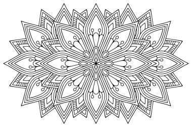 Mandala ile süslenmiş güzel bir kart. Vektör içinde yapılan geometrik daire ögesi