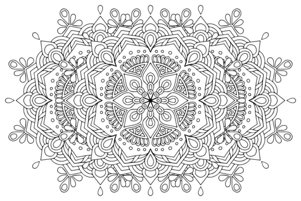 Mandala ile süslenmiş güzel bir kart. Vektör içinde yapılan geometrik daire ögesi