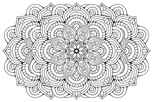 Ornament Mooie Kaart Met Mandala Geometrische Cirkel Element Gemaakt Vector — Stockvector