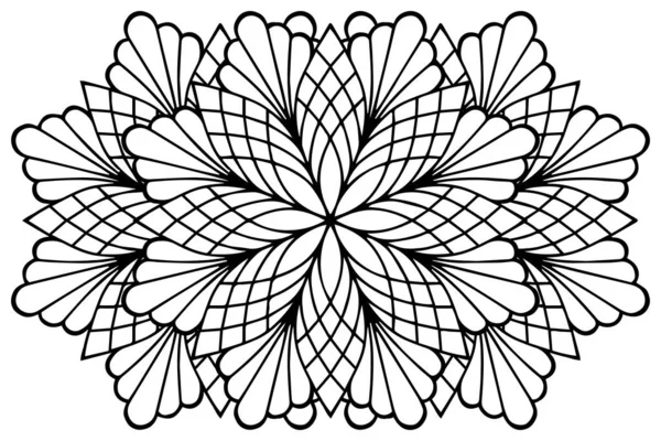 Ornament Mooie Kaart Met Mandala Geometrische Cirkel Element Gemaakt Vector — Stockvector